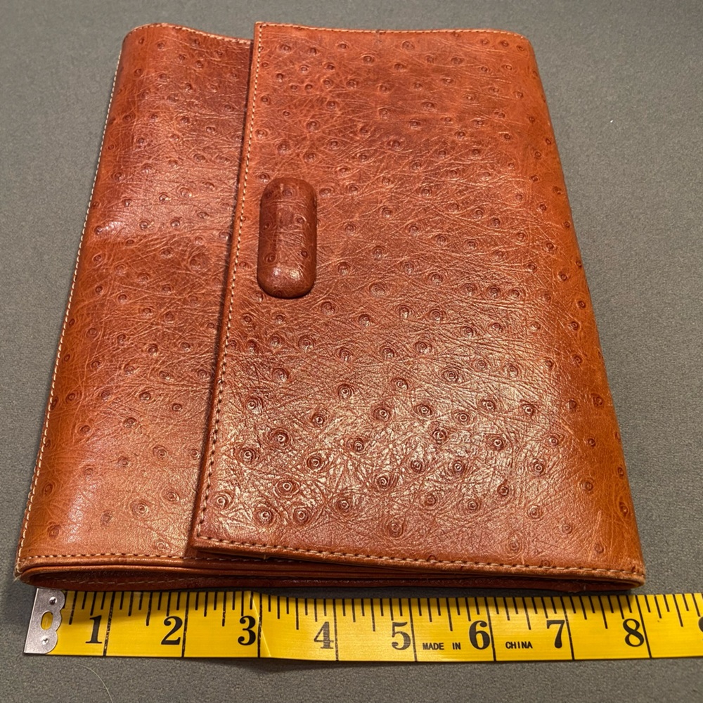 Unisa, Ostrich‎ Leather, Envelope Style Clutch, Handbag, Bag - Picture 6 of 6